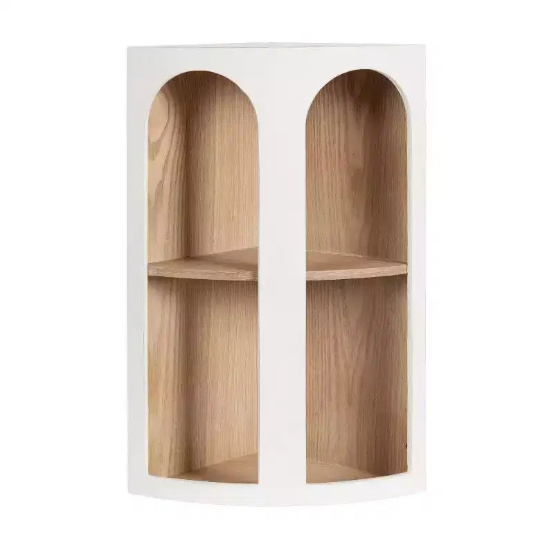 Kate & Laurel All Things Decor 16" Elloree Corner Shelf White/Natural
