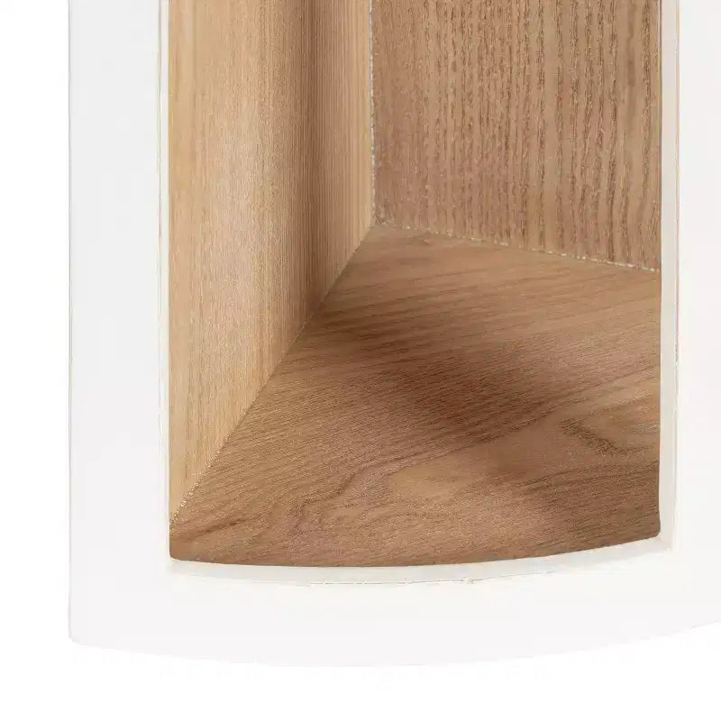 Kate & Laurel All Things Decor 16" Elloree Corner Shelf White/Natural