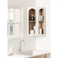 Kate & Laurel All Things Decor 16" Elloree Corner Shelf White/Natural