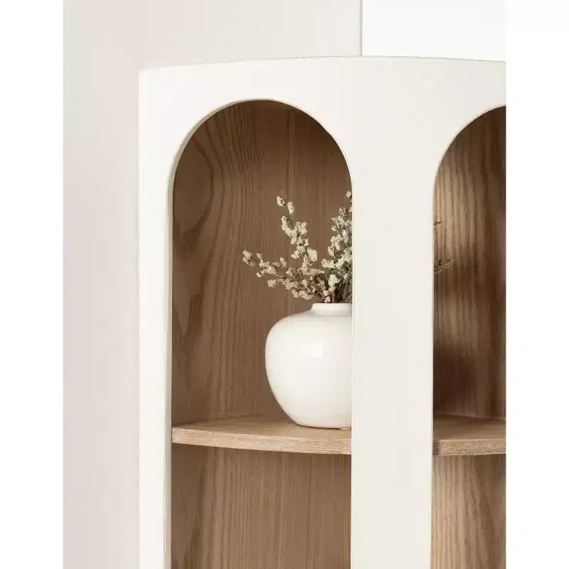 Kate & Laurel All Things Decor 16" Elloree Corner Shelf White/Natural