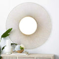 Metal Starburst Round Wall Mirror Gold - Olivia & May: Roulette Design, Modern Decor, No Assembly Required