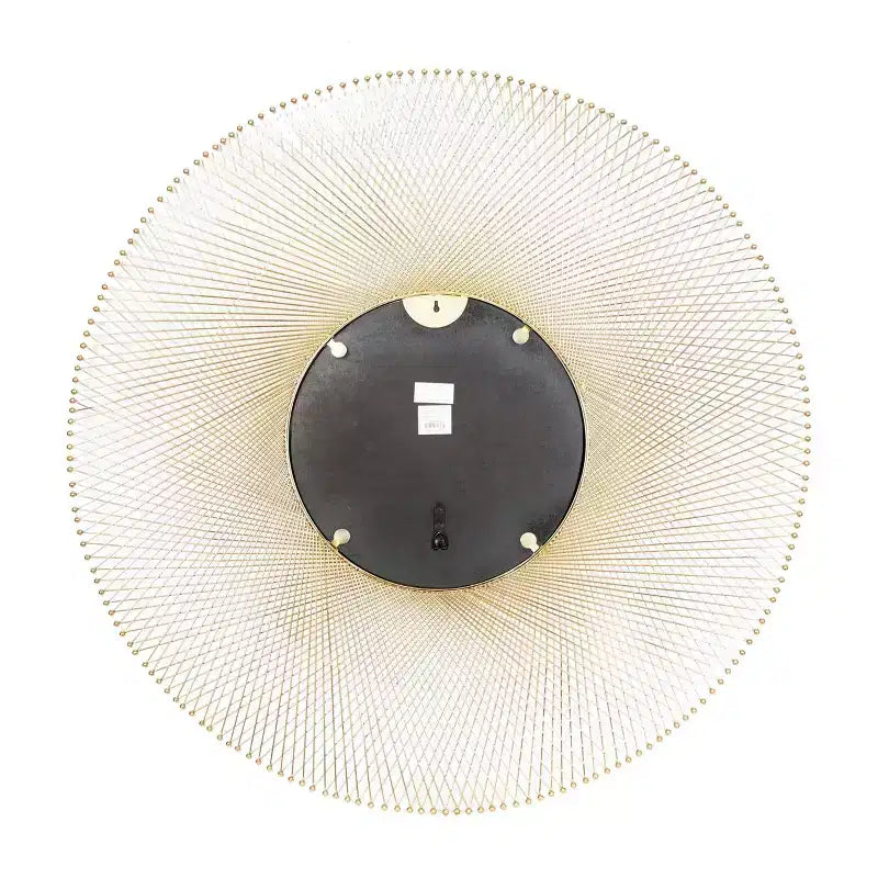 Metal Starburst Round Wall Mirror Gold - Olivia & May: Roulette Design, Modern Decor, No Assembly Required