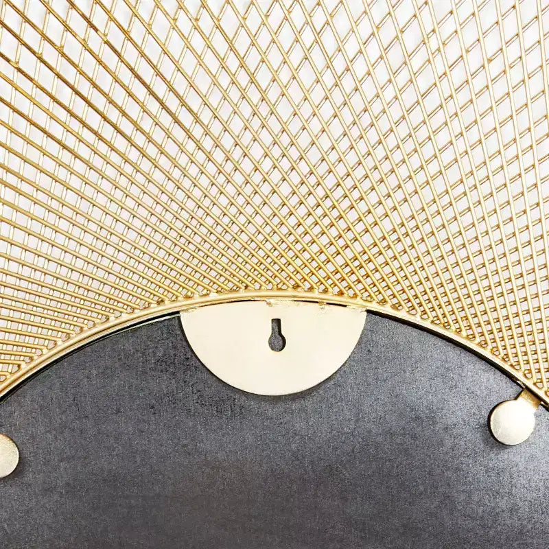 Metal Starburst Round Wall Mirror Gold - Olivia & May: Roulette Design, Modern Decor, No Assembly Required