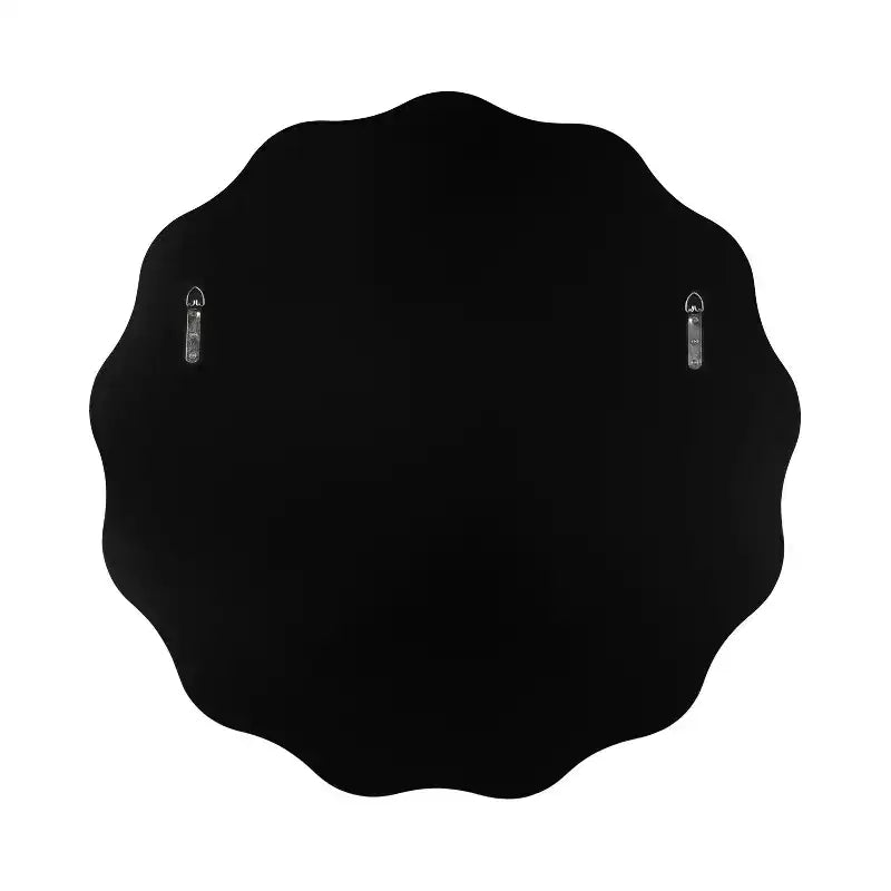 Kate & Laurel All Things Decor 32"X32" Viona Round Scalloped Mirror Bronze