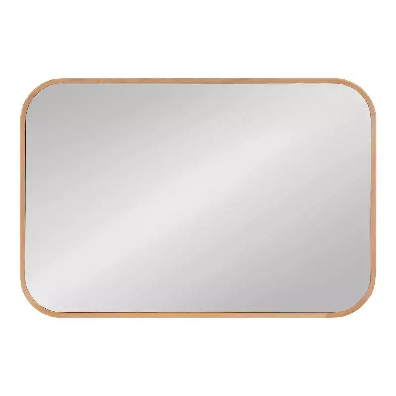 23" x 35" Nordlund Framed Decorative Wall Mirror Natural - Kate & Laurel All Things Decor