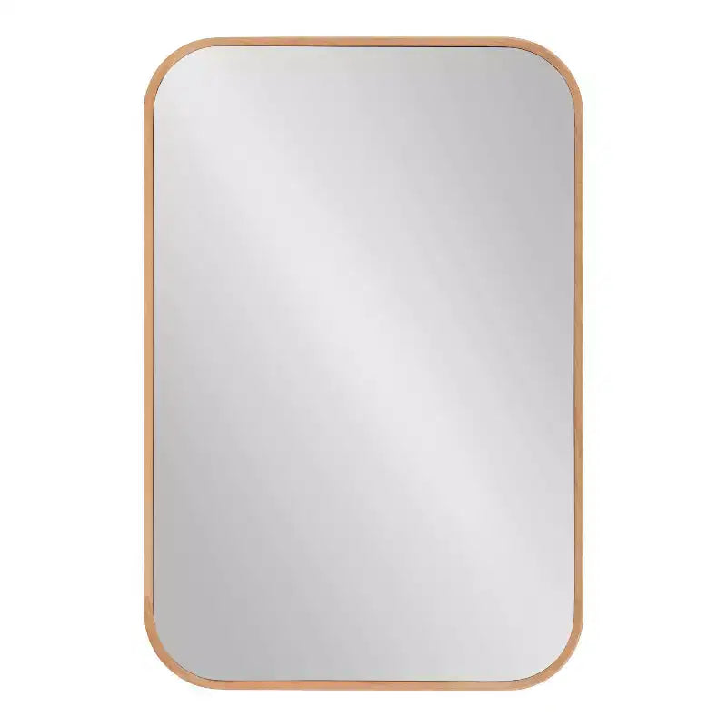 23" x 35" Nordlund Framed Decorative Wall Mirror Natural - Kate & Laurel All Things Decor
