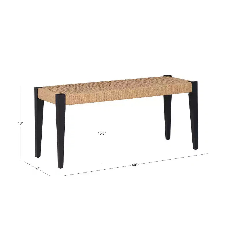 Powell Clara Dining Bench Black