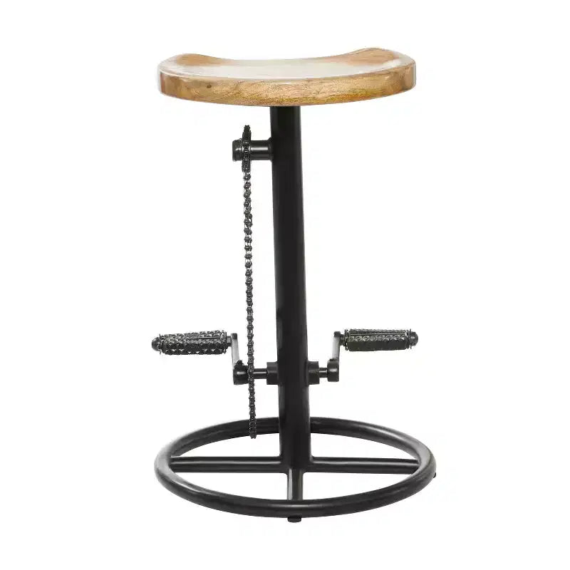 Olivia & May Industrial Metal Counter Height Barstool Brown: Round, Backless, Iron Frame, Fixed Height