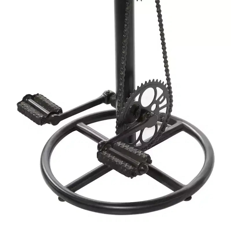 Olivia & May Industrial Metal Counter Height Barstool Brown: Round, Backless, Iron Frame, Fixed Height