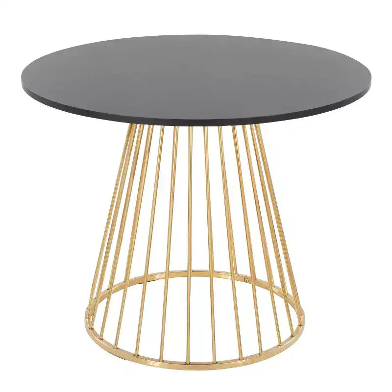 LumiSource Canary MDF Dining Table Gold/Black