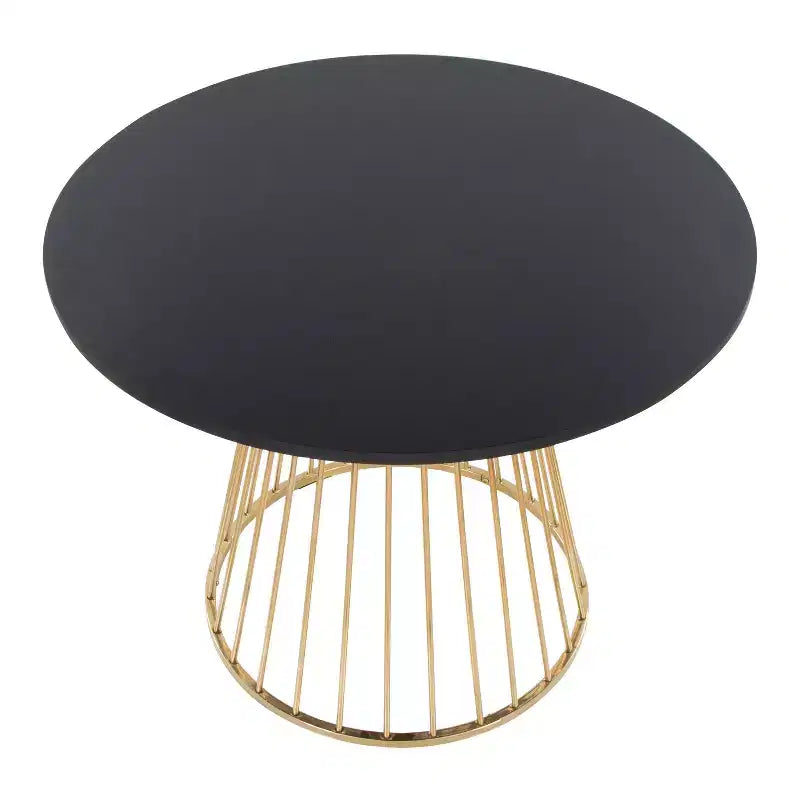 LumiSource Canary MDF Dining Table Gold/Black