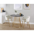 LumiSource Canary MDF Dining Table Gold/Black