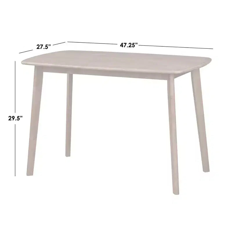 Buylateral Nettie Mid Century Modern Rectangular Dining Table Walnut Finish