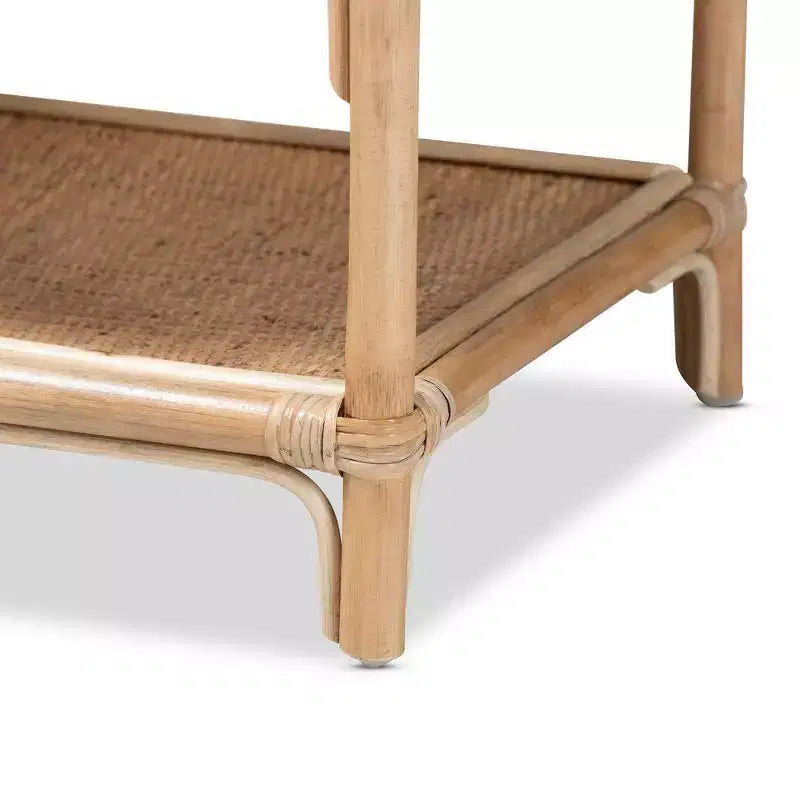 31.7" Redell Rattan 3 Tier Display Shelf Natural/Brown - bali & pari