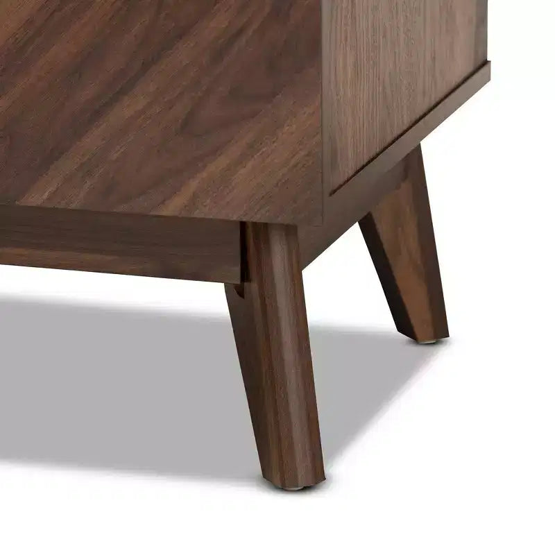 Hartman Wood Storage Cabinet Walnut Brown - Baxton Studio