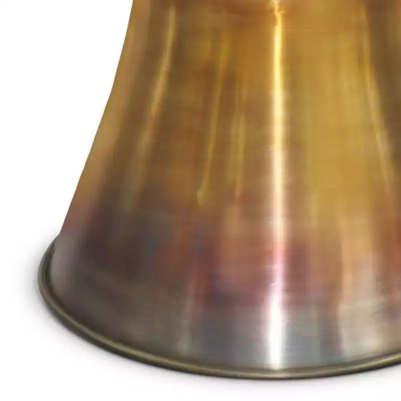 Cliona Metal Side Table Tarnished Brass - WyndenHall: No Assembly, Round End Table for Living Room, 50 lbs Capacity