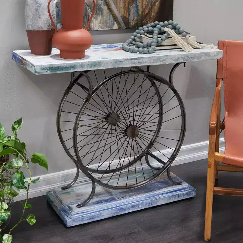 Rustic Console Table Brown - Olivia & May: Sturdy Iron Frame, No Assembly Required, Indoor Use