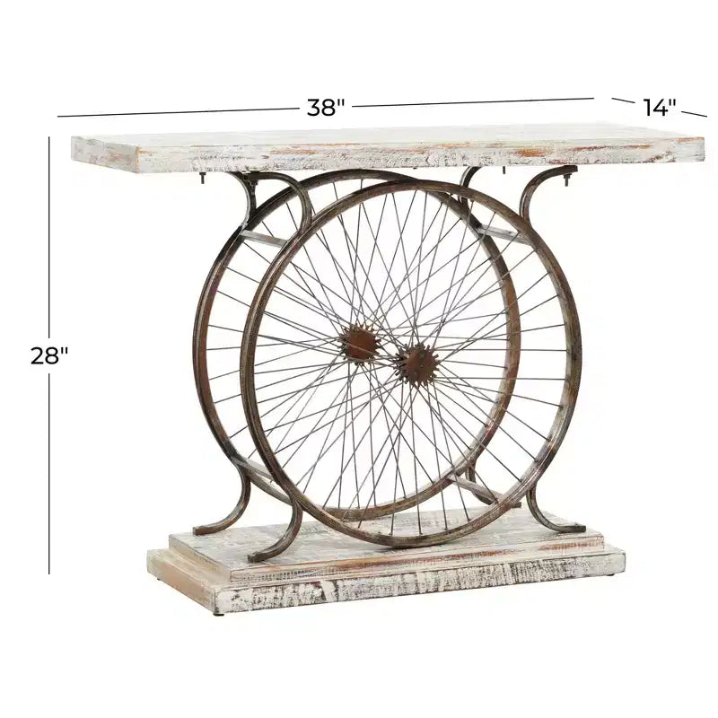 Rustic Console Table Brown - Olivia & May: Sturdy Iron Frame, No Assembly Required, Indoor Use