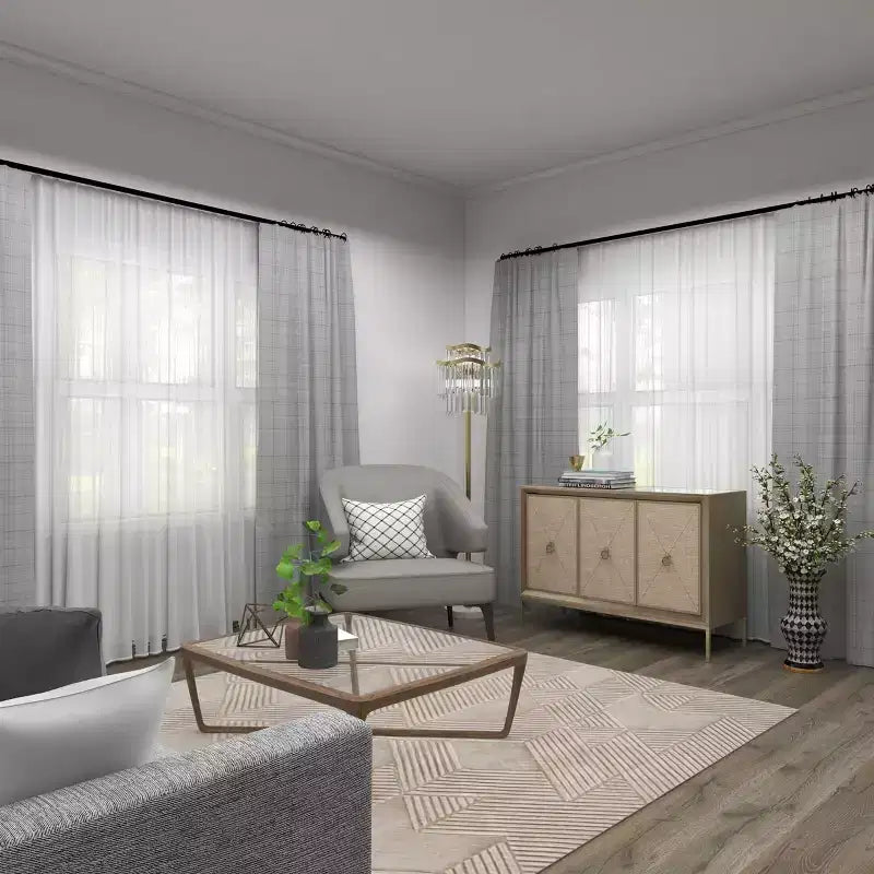 Glam Wood Cabinet Gray - Olivia & May: Stylish Indoor Storage with 2 Shelves, No Assembly Required
