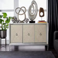 Glam Wood Cabinet Gray - Olivia & May: Stylish Indoor Storage with 2 Shelves, No Assembly Required