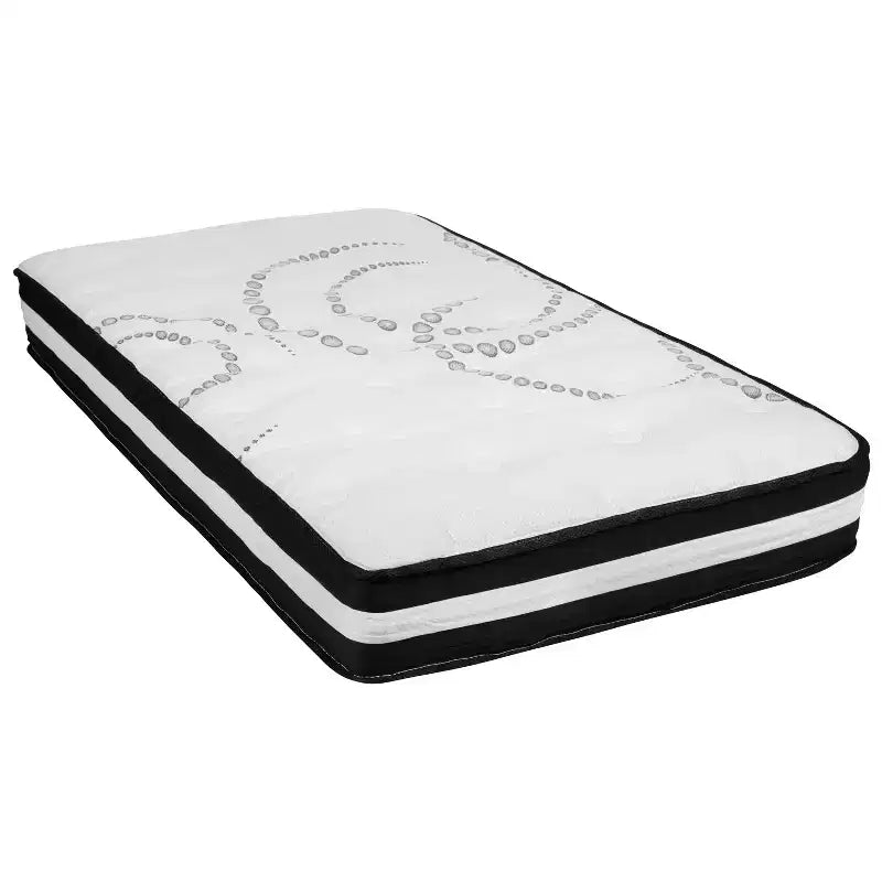 Flash Furniture Capri Comfortable Sleep 10 Inch CertiPUR-US Certified Hybrid Pocket Spring Mattress, Mattress in a Box
