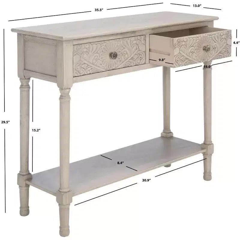 Josie 2 Drawer Console Table - CNS5708 -Safavieh