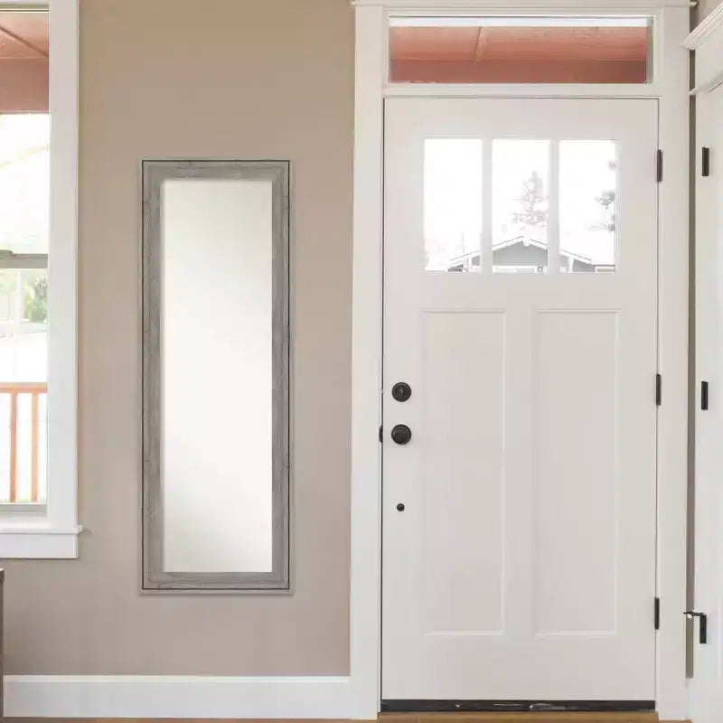 19 x 53 Regis Framed Full Length on the Door Mirror - Amanti Art