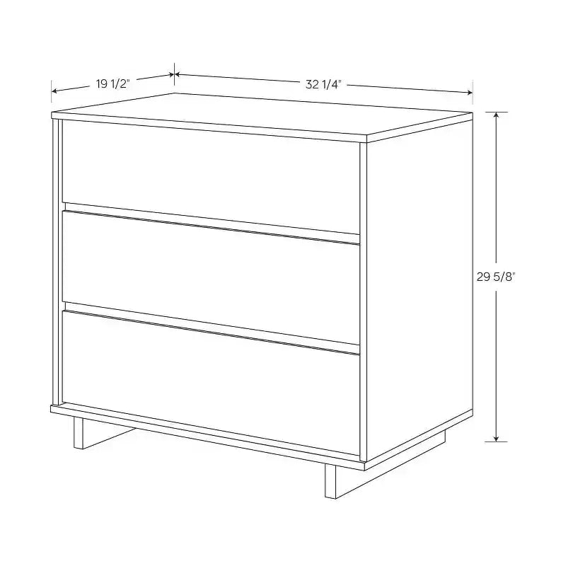 Modern 32 Wide 3 Drawer Dresser - Room Essentials