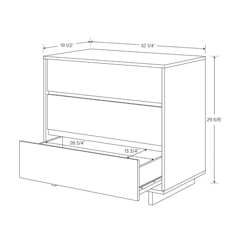 Modern 32 Wide 3 Drawer Dresser - Room Essentials