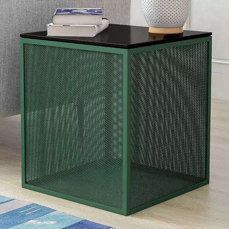 24/7 Shop At Home Dervock Glass Top Side Table with Glass Top