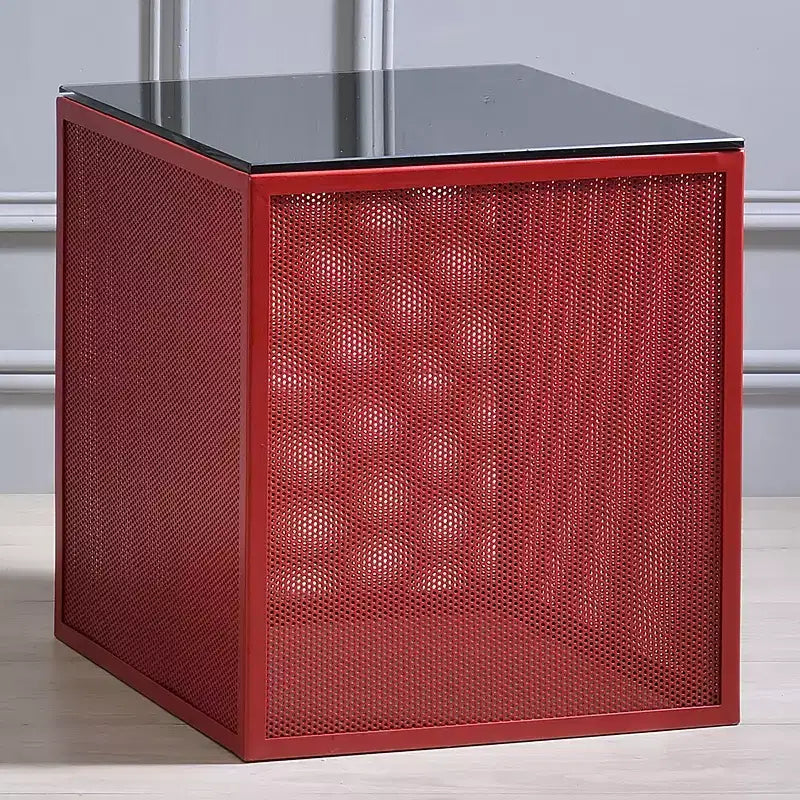 24/7 Shop At Home Dervock Glass Top Side Table with Glass Top