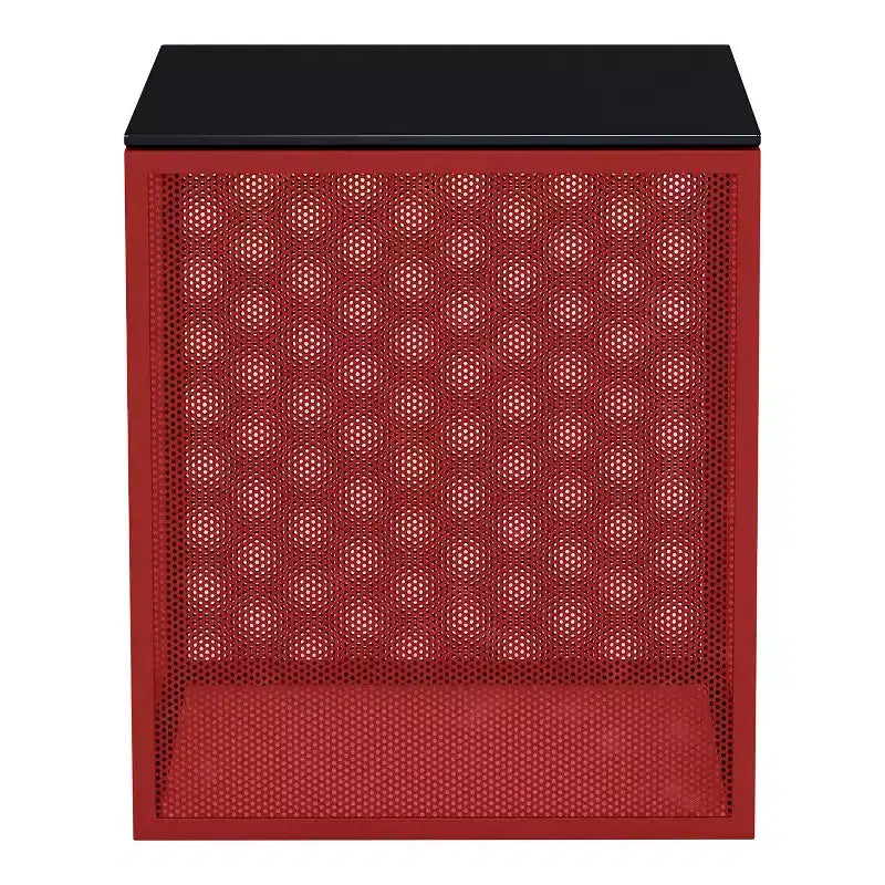 24/7 Shop At Home Dervock Glass Top Side Table with Glass Top