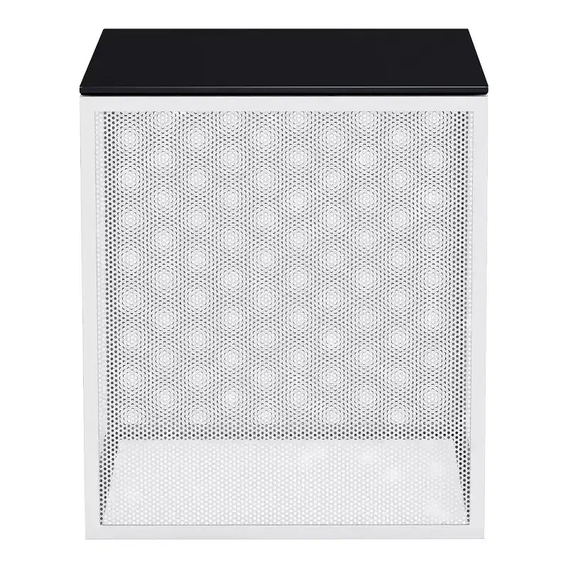 24/7 Shop At Home Dervock Glass Top Side Table with Glass Top