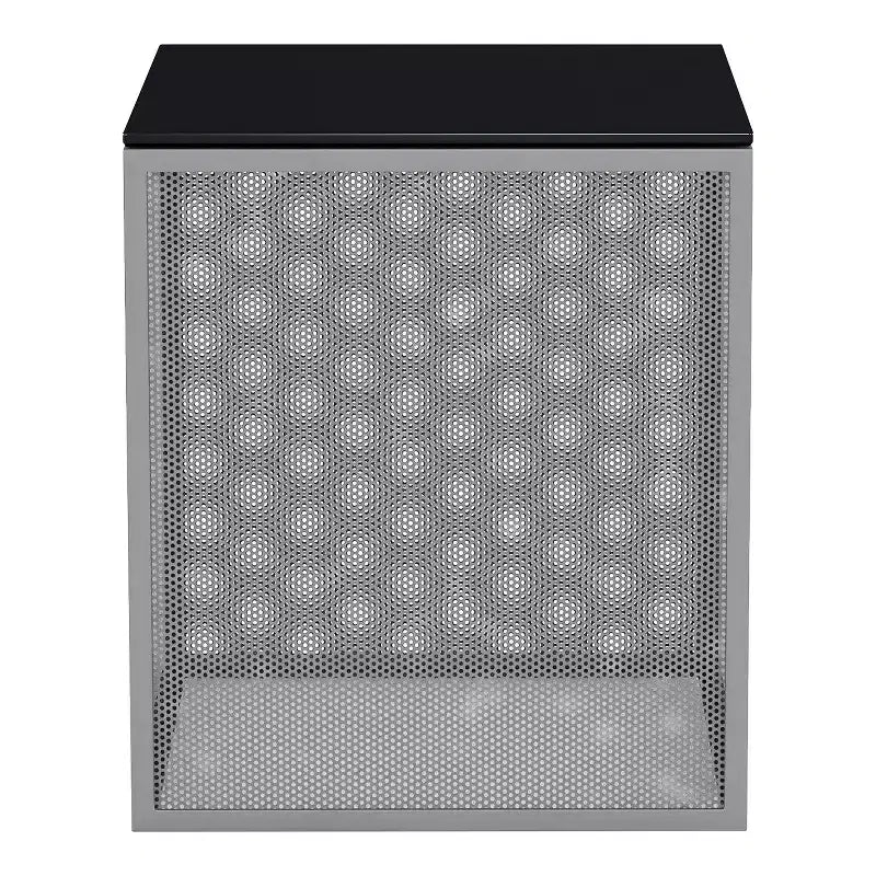 24/7 Shop At Home Dervock Glass Top Side Table with Glass Top