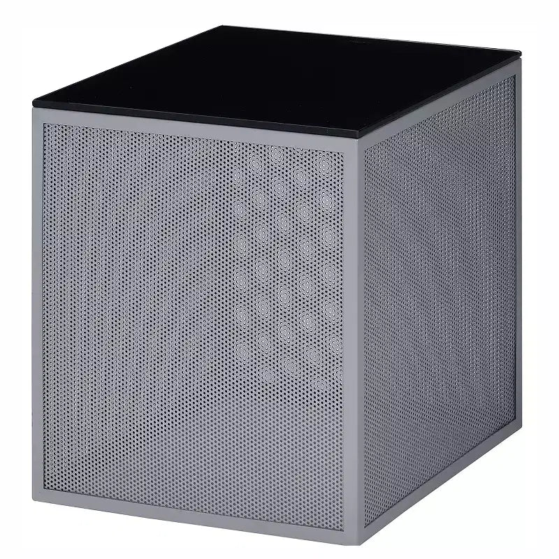 24/7 Shop At Home Dervock Glass Top Side Table with Glass Top