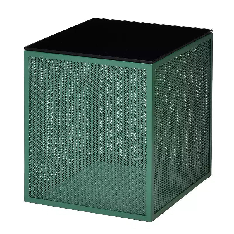 24/7 Shop At Home Dervock Glass Top Side Table with Glass Top