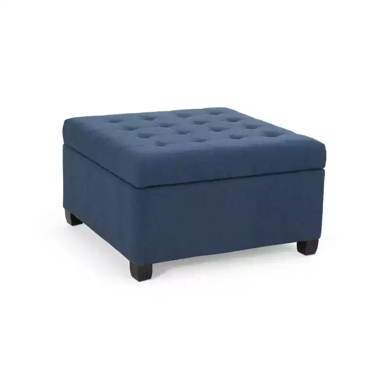 Isabella Contemporary Tufted Fabric Storage Ottoman - Christopher Knight Home
