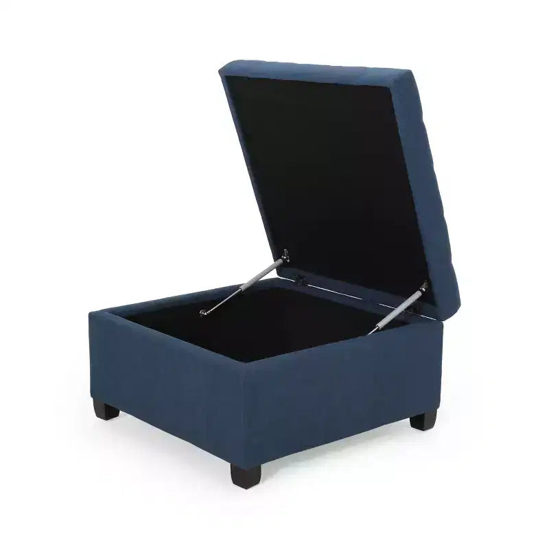 Isabella Contemporary Tufted Fabric Storage Ottoman - Christopher Knight Home