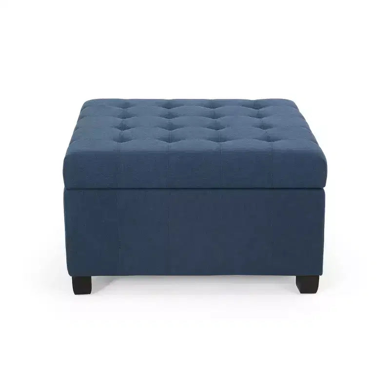 Isabella Contemporary Tufted Fabric Storage Ottoman - Christopher Knight Home