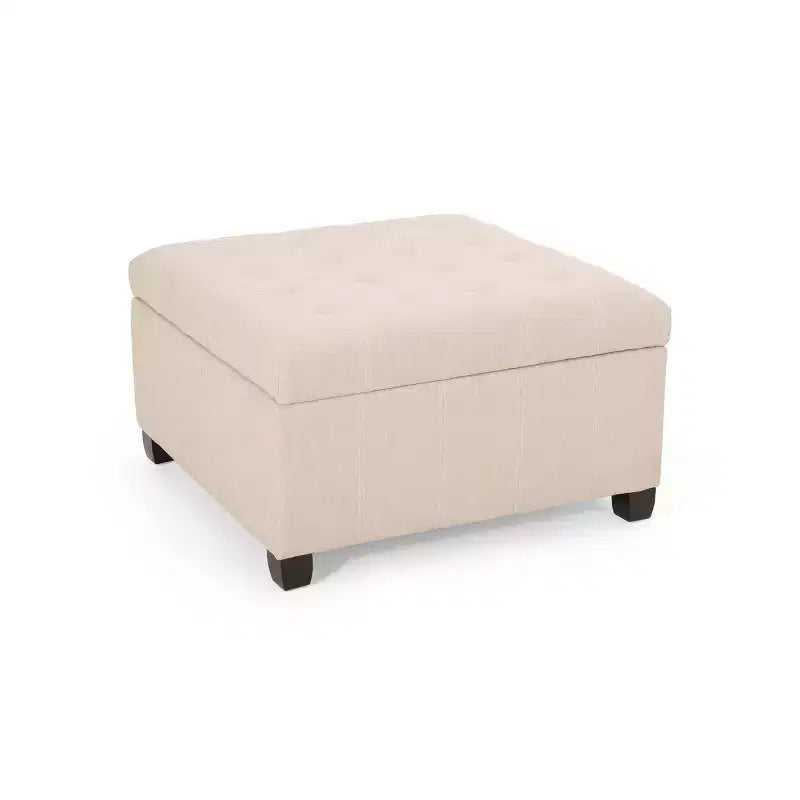 Isabella Contemporary Tufted Fabric Storage Ottoman - Christopher Knight Home