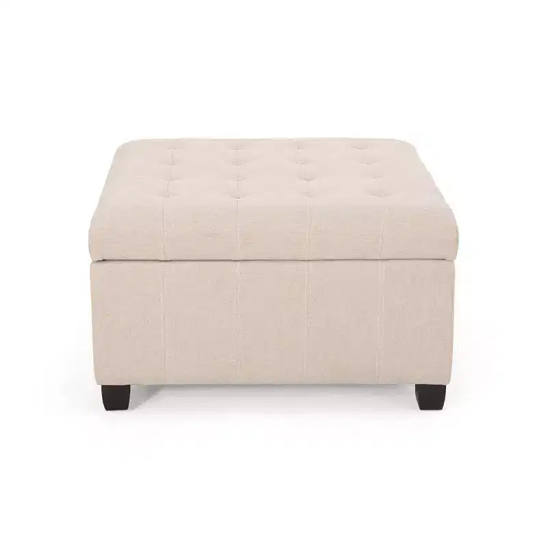 Isabella Contemporary Tufted Fabric Storage Ottoman - Christopher Knight Home