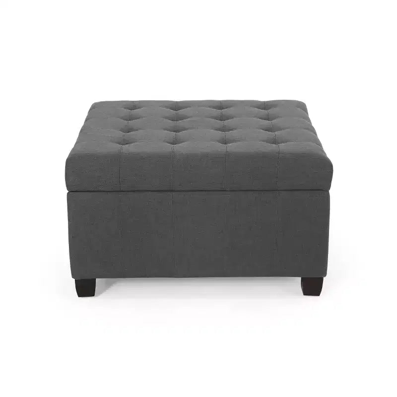Isabella Contemporary Tufted Fabric Storage Ottoman - Christopher Knight Home