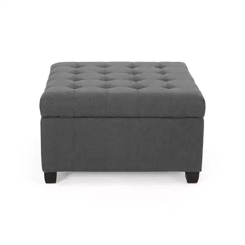 Isabella Contemporary Tufted Fabric Storage Ottoman - Christopher Knight Home