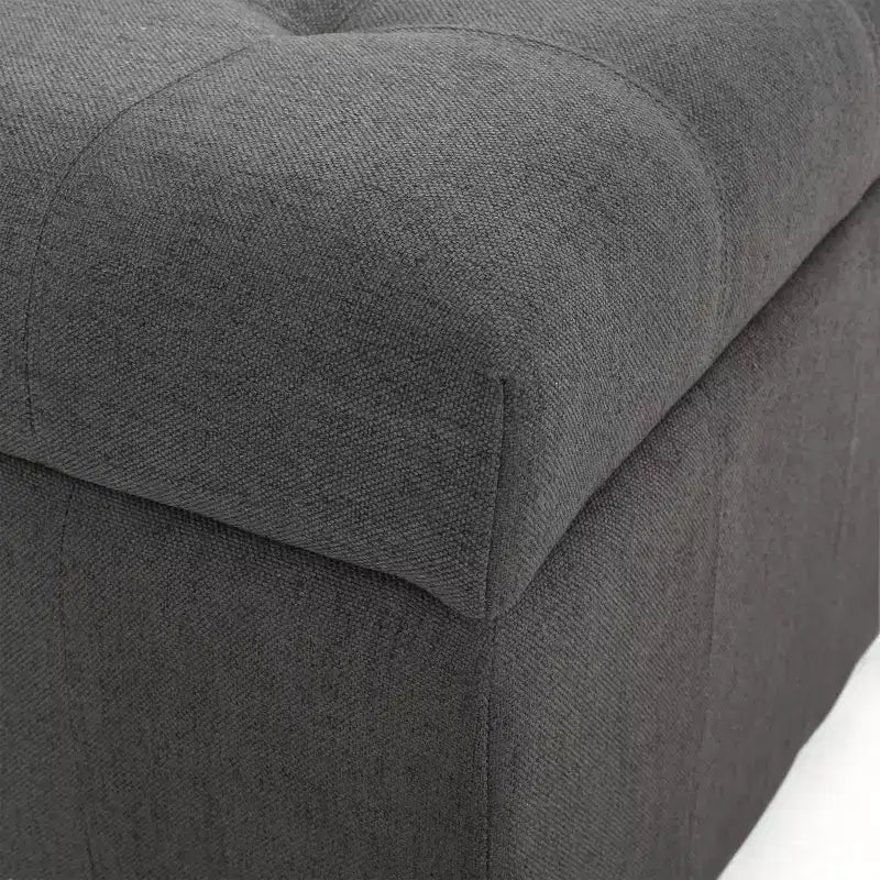 Isabella Contemporary Tufted Fabric Storage Ottoman - Christopher Knight Home