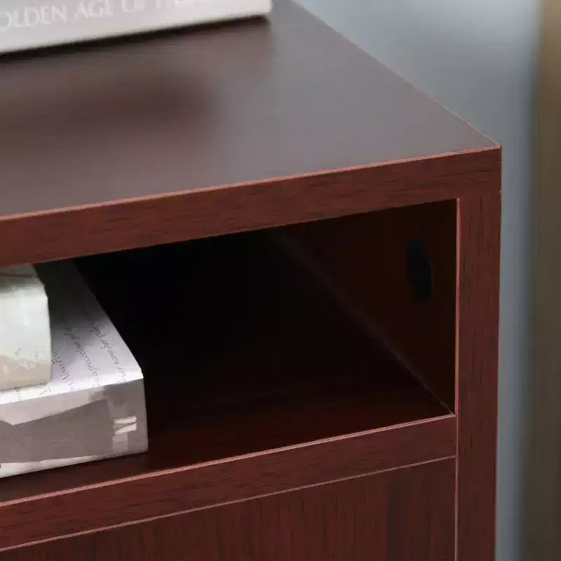 HOMCOM Mobile Storage Cabinet Organizer with Drawer and Cabinet, Printer Stand with Castors