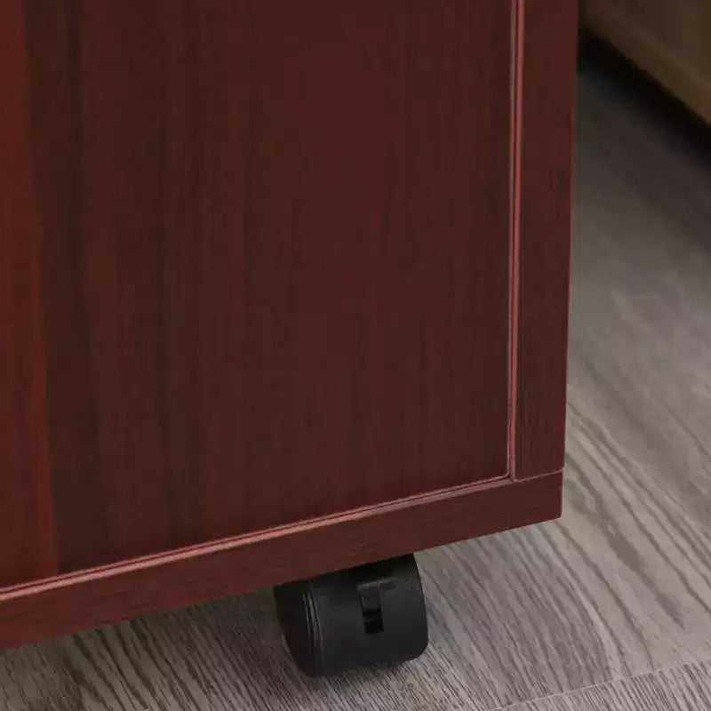 HOMCOM Mobile Storage Cabinet Organizer with Drawer and Cabinet, Printer Stand with Castors