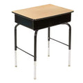 ECR4Kids Open Front Desk with Metal Storage Book Box, Adjustable, Classroom Furniture