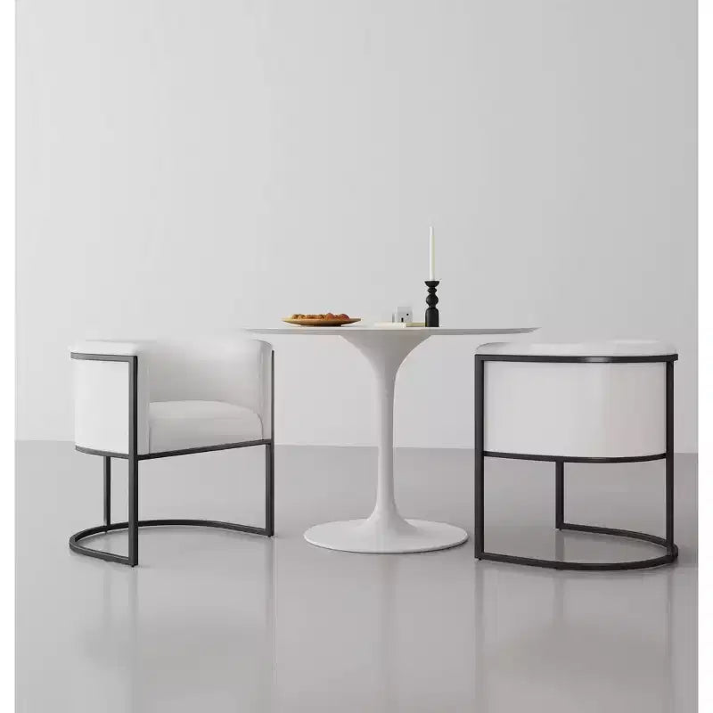 Manhattan Comfort Set of 2 Cosmopolitan Faux Leather Dining Chairs