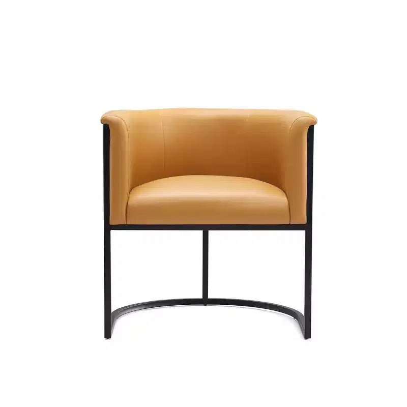 Manhattan Comfort Set of 2 Cosmopolitan Faux Leather Dining Chairs