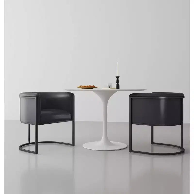 Manhattan Comfort Set of 2 Cosmopolitan Faux Leather Dining Chairs